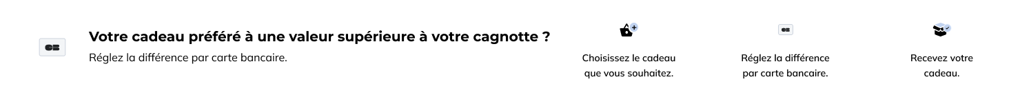 Vous pouvez régler un complément par carte bancaire
